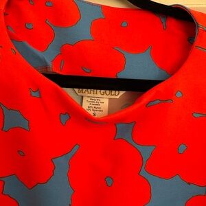 MAHI GOLD Red and Blue Floral Mini Dress